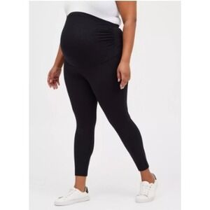 Torrid Black Platinum Maternity Full Belly Panel Ponte Leggings Plus Size 2X